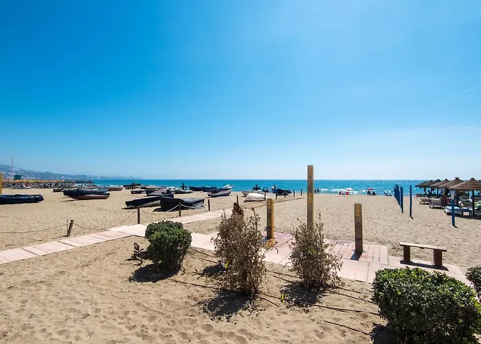 Boliches Center Apartment Next To The Beach, Parking, Pool & Terrace