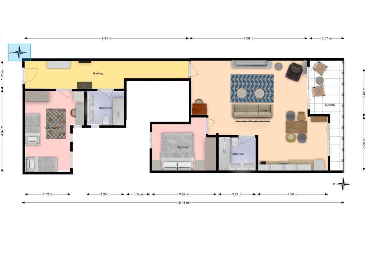 New 2br 100m-to-beach Free Parking Apartment *
