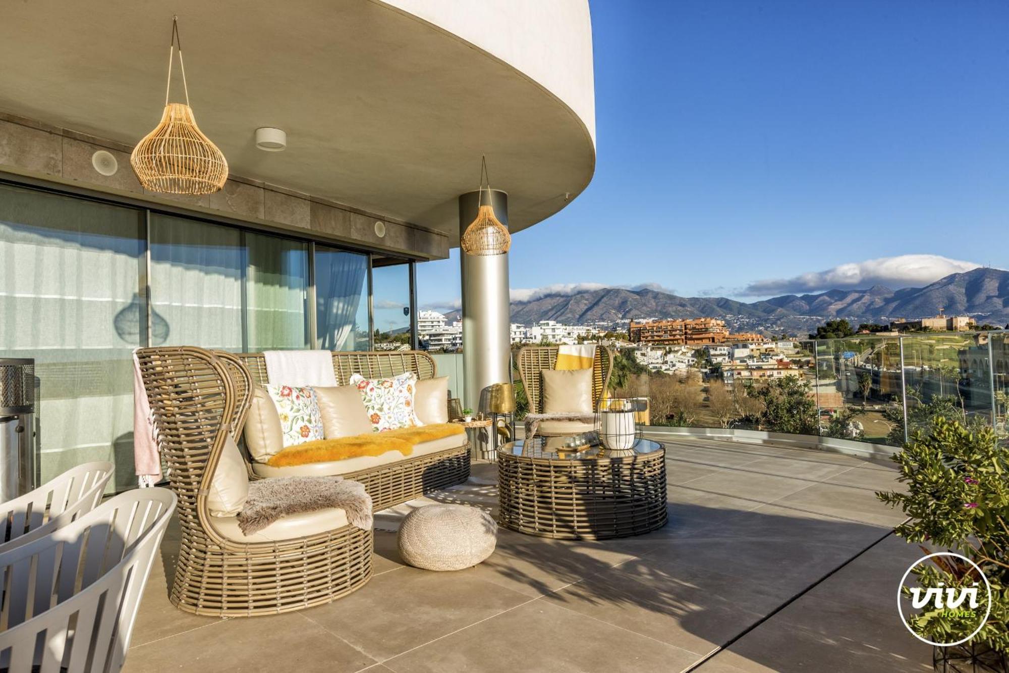 Vivi Homes - Buena Vista Pool, Sauna, Terrace, Gym & Sea View Fuengirola