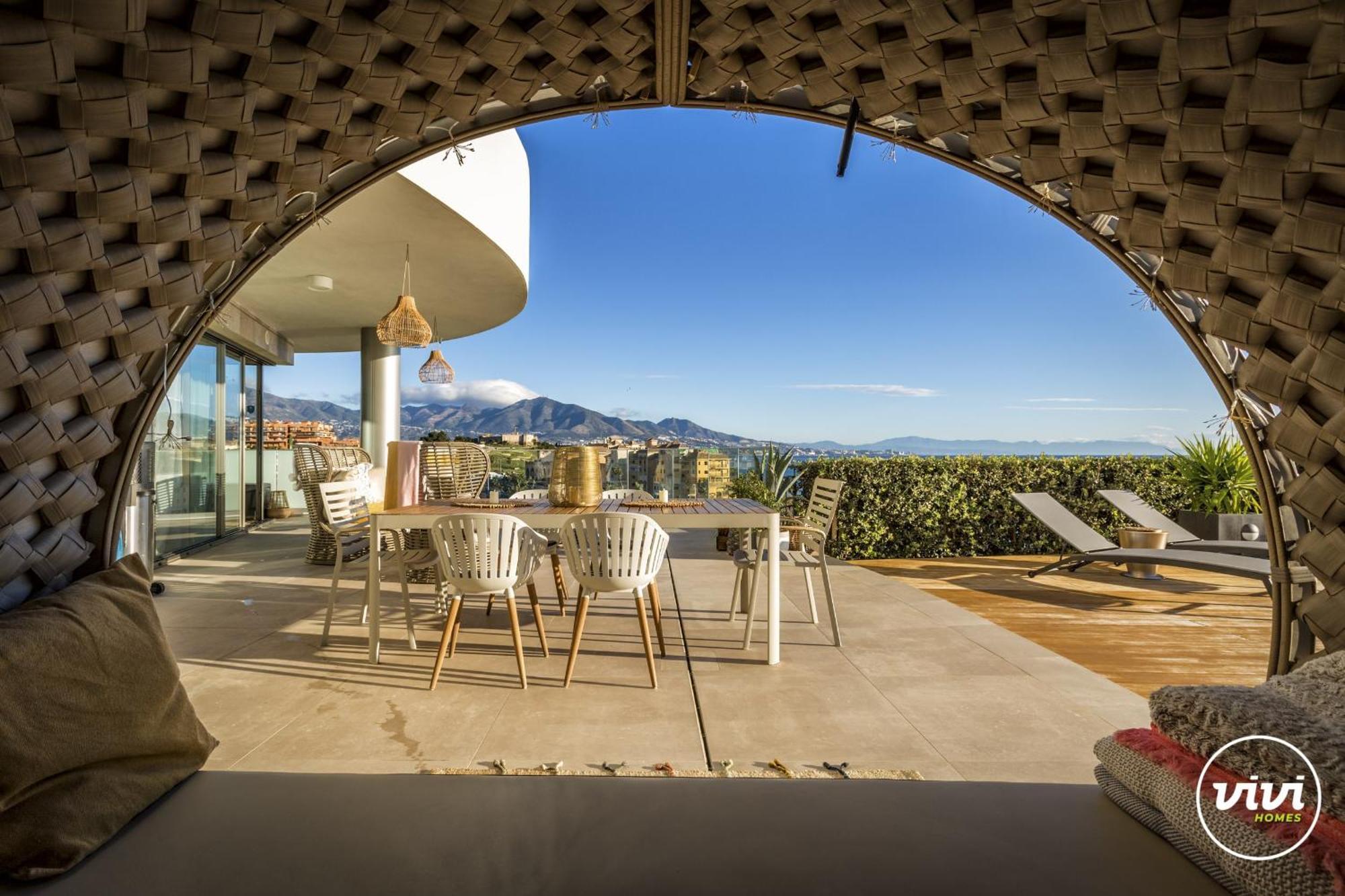 Vivi Homes - Buena Vista Pool, Sauna, Terrace, Gym & Sea View Apartment Fuengirola