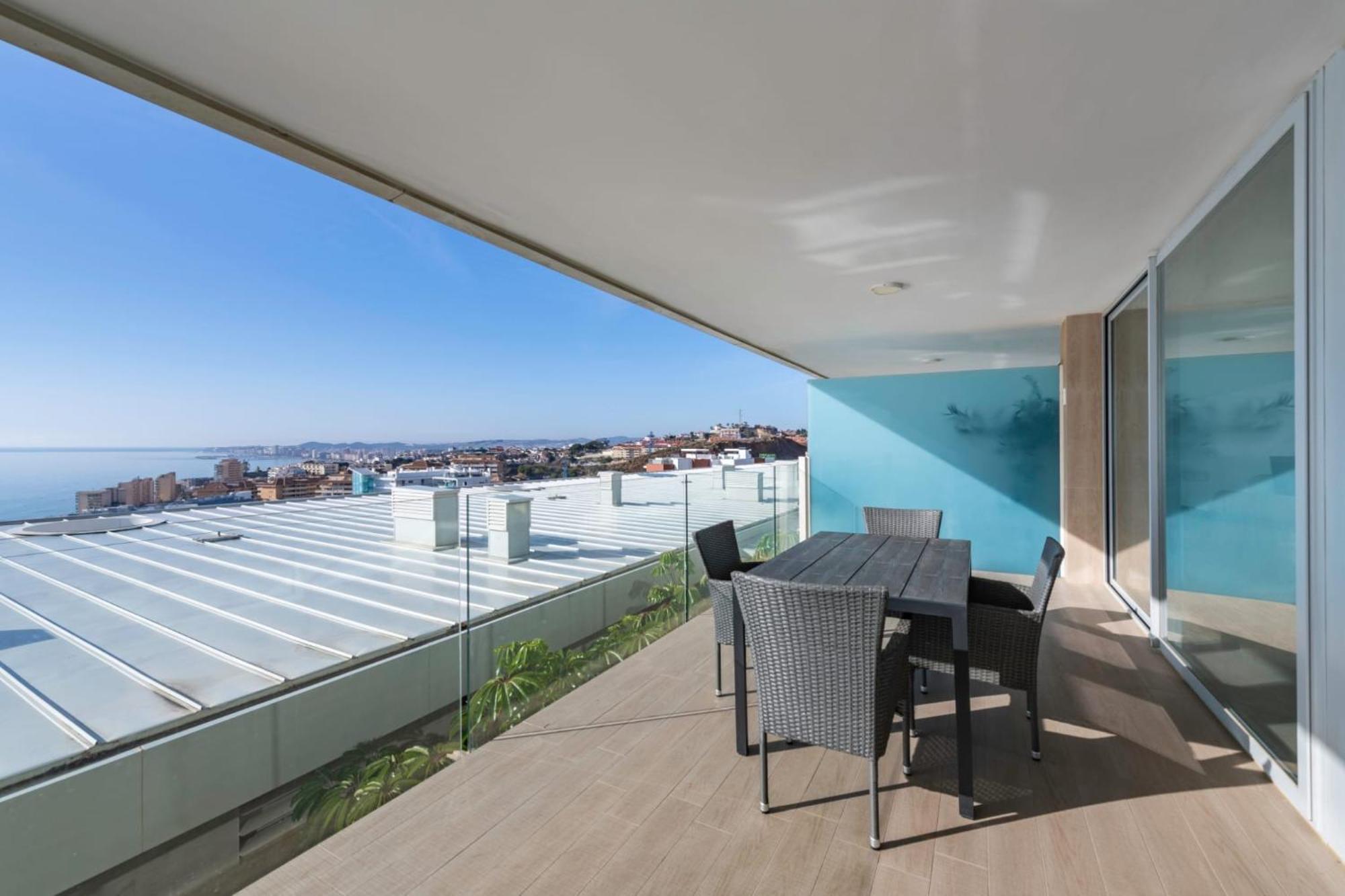 Serene Seaview Retreat In Higueron: 2br Oasis Apartment